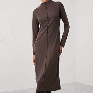 Banana Republic COZY RIBBED KNIT MIDI DRESS size M